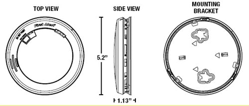 BRK Electronics First Alert PR700B Low Profile 9V Carbon Zinc Battery Operated Photoelectric Smoke Alarm