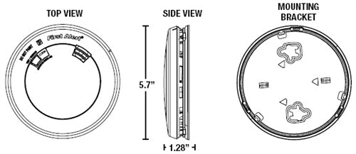 BRK Electronics First Alert PRC710B Low Profile 10 Year Sealed Battery Operated Lithium Power Tamperproof Photoelectric Smoke and Carbon Monoxide Combo Alarm