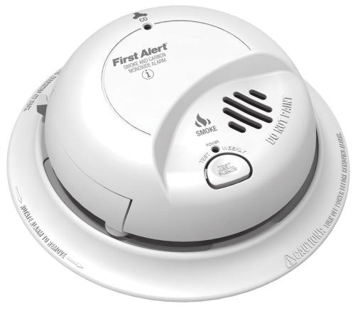 BRK Electronics First Alert SC9120B 120V AC/DC Hardwired with 9V Battery Backup Ionization Smoke Alarm and Carbon Monoxide Combo Alarm (Upgraded to SMICO100-AC)