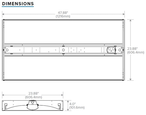 Columbia Lighting CCL24-5040-ELL14 2'x4' Center Lens LED Troffer, 5000 Lumens, 4000K, 1400 Lumens Battery Pack