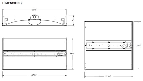 Columbia Lighting CCL24-5035 43.9W LED 2x4 Architectural Center-Lens Troffer, 5000 Lumens, 3500K