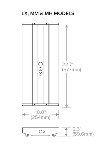 Columbia Lighting CLB2-40MH-W-EDU 2' LED High Bay, 4000K, 0-10V dimming, 120-277V, 24000 Lumens