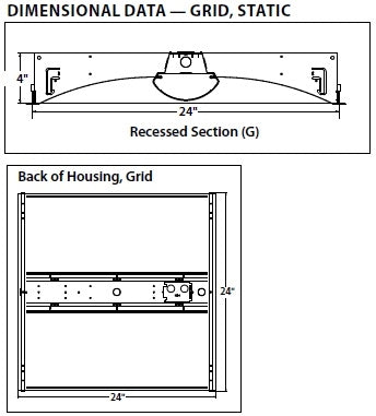 Columbia Lighting LCAT22-35MLG-EDU 30W 2'x2' LED Contemporary Architectural Troffer, 3500K, Medium Lumen, Grid Lay-in Ceiling, Static Air Function, 0-10V Dimming, 120-277V