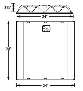 Columbia Lighting LEPC22-40HLG-LL-ESDU 35W 2'x2' LEPC LED Full Distribution Luminaire, 4000K, 3975 Lumens, Grid Ceiling, Low Lamp Image Shielding, Fixed Output/Step Dimming, 120-277V