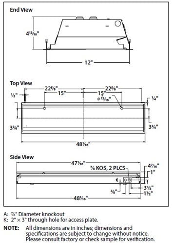 Columbia Lighting LJT14-35LWG-FSA12-EDU 25W 1'x4' LED Troffer with Advanced Solid State Technology, 3500K, Low Watt, Grid Ceiling, White Flush Steel Door, Pattern 12 Acrylic Lens Shielding, 0-10V Dimming, 120V-277V