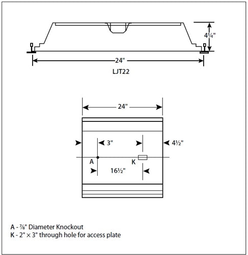 Columbia Lighting LJT22-35HLG-FSA12-EU-C388 43W 2'X2' LED Troffer with Adv Solid State Technology, 3500K, High Lumen, Grid Ceiling, White Flush Steel Door, Pattern 12 Acrylic Lens Shield, Fixed Output, 3-Wire Flex