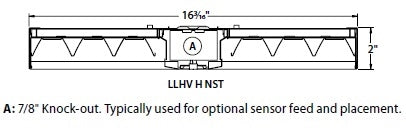Columbia Lighting LLHV4-40H-WST-EDU 193W 4000K, High Lumen Output, Wide Distribution Reflector, Solid Top Uplight, 0-10V Dimming, 120-277V