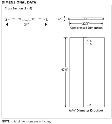Columbia Lighting LZPT24-40LWG-LSRS-EDU 2'x4' Zero Plenum LED Troffer, 4000K, Low Watt Lumen Output, Grid Lay-In Ceiling, Linear Prismatic Lens with Surface Relief Diffuser, Smooth Curve Reflector, 0-10V Dimming, 120-277V