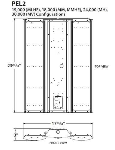 Columbia Lighting PEL2-40MM-FAW-EU 2' High Performance LED High Bay, 80 CRI, 4000K, 18000 Lumens, Frosted Acrylic Lens, Wide Distribution, No Uplight, Fixed Output, 120-277V