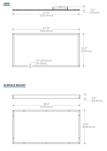 Columbia Lighting SRP24-50VLG-EDU 2'x4' LED Scaler Edge-Lit Flat Panel, 80 CRI, 5000K, 6812-7663 Lumens, Grid Ceiling, 0-10V Dimming,
