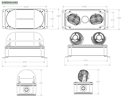 Dual Lite DYNRD-C1D2 Double Head Remote Accessory for Class 1, Div. 2