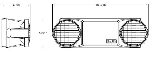 Dual-Lite EZ-2-V 5.4W PAR 36 Dual Emergency Light, with Voltmeter, White Finish