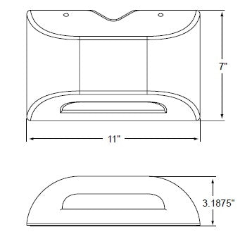 Dual-Lite PGF1P-PC1 17.7W High Performance LED Sconce Light, with 120VAC Photocontrol, Platinum Silver Color