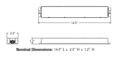 Dual Lite PLD10 10W LED Battery Pack, 120-277V, Polycarbonate Thermoplastic