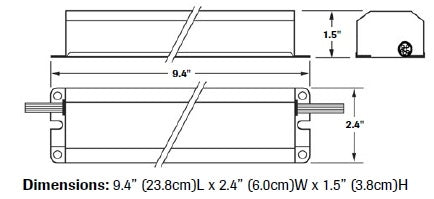 Dual-Lite UFO-3AW 32W-40W (2' - 4') T8, T10, or T12 Fluorescent Emergency Battery Pack, 350-450 Lumens