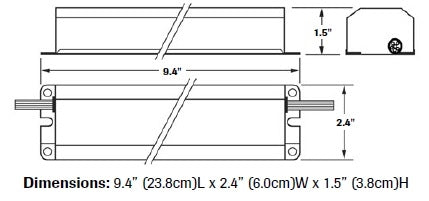 Dual-Lite UFO-5W 32W-215W (4' - 8') T8 or T12 Fluorescent Emergency Battery Pack, 600-700 Lumens