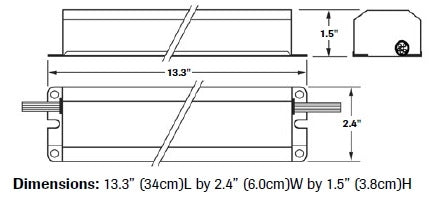 Dual-Lite UFO-6W-CLD One or Two 17W-40W (2'-4') or One 40W-215W (5'-8') T8, T9, T10, or T12 Fluorescent Emergency Battery Pack, No Self-Diagnostics, Extended Operating Temperature Range