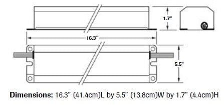 Dual-Lite UFO-7WI One or Two 17W-40W (2'-4') or one 40W-215W (5'-8') T5, T8, T9, T10, or T12 Fluorescent Emergency Battery Pack, Spectron Self-Diagnostics