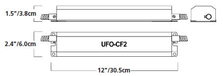 Dual-Lite UFO-CF2 One 13W-42W Twin, Quad or Triple Tube Lamp, One 22W-40W T5 Circline or One 18W-39W Long Compact Fluorescent Lamp Emergency Battery Pack, 700-1250 Lumens