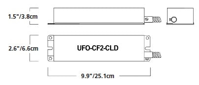 Dual-Lite UFO-CF2-CLD One 13W-42W Twin, Quad or Triple Tube Lamp, One 22W-40W T5 Circline or One 18W-39W Long Compact Fluorescent Lamp Emergency Battery Pack, 700-1250 Lumens, Extended
Operating Temperature Range