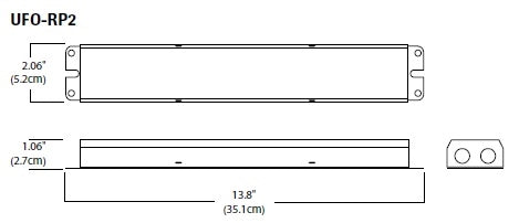 Dual-Lite UFO-RP2 3.7W Reduced Profile Fluorescent Lamp Emergency Battery Pack, 700 Lumens