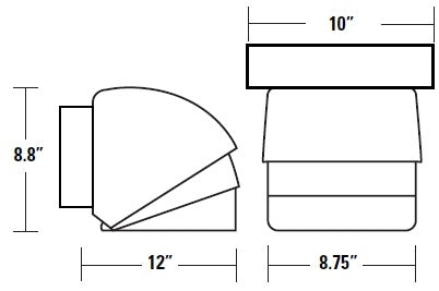 Dual-Lite WGC42FE 42W CFL RidgeLine Outdoor Emergency Full Cutoff Wallpack, with Emergency Battery Back-Up, Bronze Finish