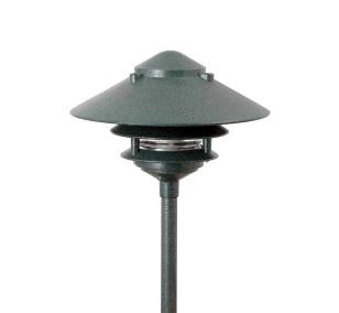 Focus Industries AL-03-10-LEDP-BLT 12V 4W LED 300 lumens 2 Tier 10" Pagoda Hat Area Light, Black Texture Finish