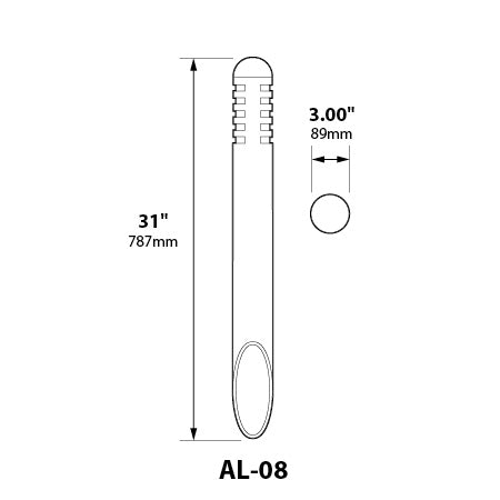 Focus Industries 12V 3W Omni LED Extruded Aluminum 3" Diameter Mini Bollard, Stucco Finish