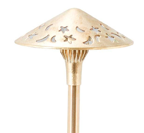 Focus Industries AL-16-LEDP-CAM 12V 4W LED 300 lumens 8" Stars and Moons Hat Area Light, Camel Tone Finish