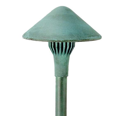 Focus Industries AL-17-SM2LEDP-BRS 12V 4W LED 300 lumens 5.5" China Hat Area Light, Unfinished Brass