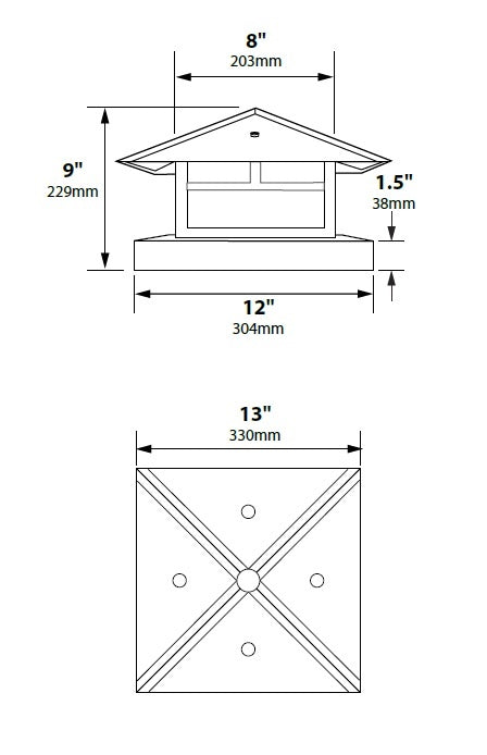Focus Industries AL10LGPL12BAR 12V 3W Omni LED Solid Brass Pedestal Lantern, Brass Acid Rust Finish