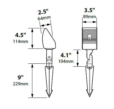 Focus Industries DL04L12BRT 12V 3W Omni LED Extruded Aluminum Floodlight, Bronze Texture Finish