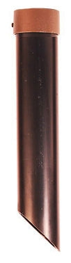 Focus Industries FA-24-MD-CST-POST-BRS Cast Brass, single 1/2" NPS hole round cap and 12" post, Unfinished Brass