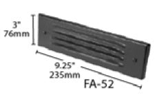 Focus Industries FA-52-RST Stamped Aluminum Face Plate for SL-04, 4 Louver, Rust Finish