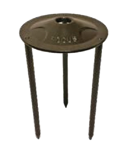 Focus Industries FA033PBLK Stainless Steel 3-Prong mounting stake, Black