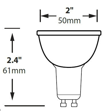 Focus Industries FL-LED-MR16SS1205W80 5W 12V Arrow Super Saver LED, MR16 GU10, 40,000 Hours, Dimmable 80 Degrees Very Wide Flood, 3000K