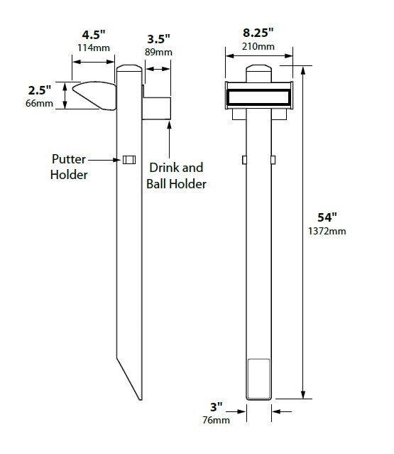 Focus Industries PGL042L12WTX 12V 2x3W Omni LED Cast Aluminum Putting Light with 54" ABS Post, White Texture Finish