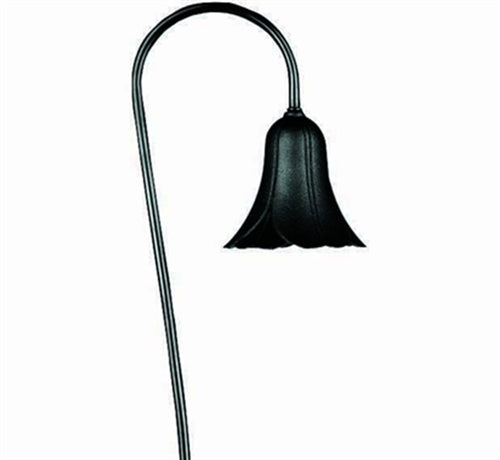 Focus Industries PL-04-NL-WTX 4.5" Cast Aluminum Tulip Hat Path Light, No Lamp, White Texture Finish