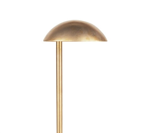 Focus Industries PL-11-FL5-BAR 120V 5W 4100K CFL 8" Mushroom Hat Path Light, Brass Acid Rust Finish
