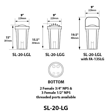 Focus Industries SL-20-LGLLEDP3840WIR 21W LED PAR38 40 Degree Aiming Composite Well Light, Aluminum Holder, Weathered Iron Finish