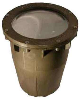 Focus Industries SL-20-MDLMR16-TRC 12V MR16 Sealed Medium Aluminum Well Light with Convex Lens, Terra Cotta Finish