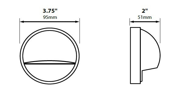 Focus Industries SL07L12RST 3W Omni LED Cast Aluminum Surface Dome Step Light, Rust Finish
