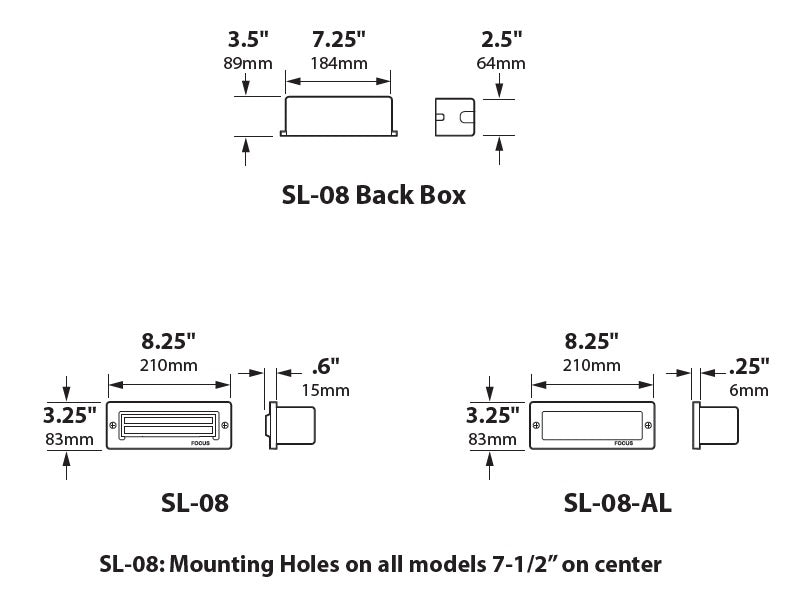 Focus Industries SL08L12WIR 2x3W Omni LED Cast Aluminum 3 Louver Brick Step Light, Weathered Iron Finish