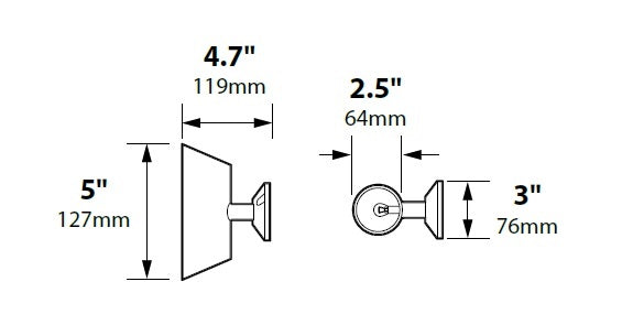 Focus Industries SL16L12WIR 3W Omni LED Aluminum Wall Mount Up or Downlight, Weathered Iron Finish