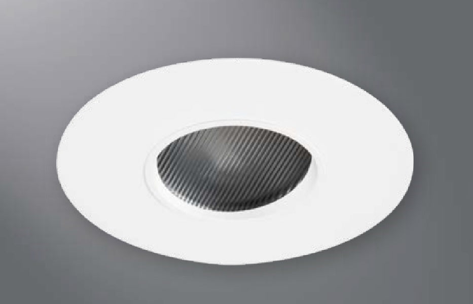 Halo Recessed Lighting 1436MWBB 4" Round Pinhole, Lens Wall Wash, Matte White, Black Baffle