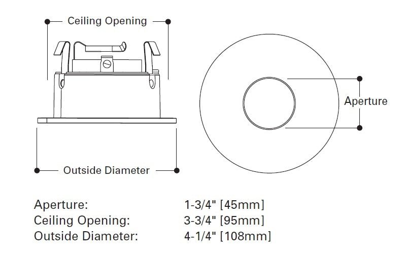 Halo Recessed 3002WHC 3" Adjustable Pinhole Reflector Trim, White with Specular Clear Reflector