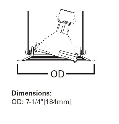 Halo Recessed 376P 6" Adjustable with 30 Degree Tilt, White Trim, Black Baffle