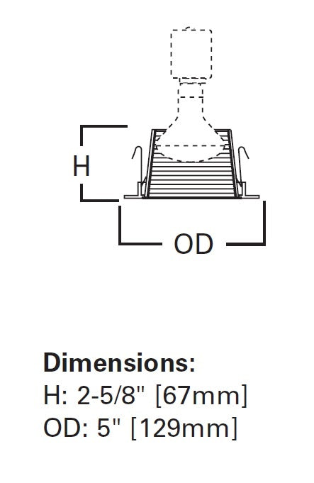 Halo Recessed 4010BB 4" Line Voltage Metal Baffle, Black Baffle White Trim