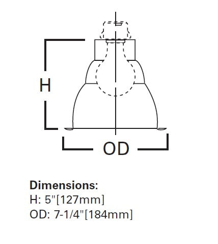 Halo Recessed 405H 6" Specular Full Cone Reflector Trim, Haze Reflector, White Trim