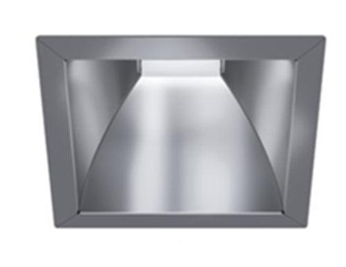 Halo Recessed Commercial 41SQCIEM 4" Square Medium Distribution Trim Reflector, Specular Clear Finish, Internal Emergency Reflector